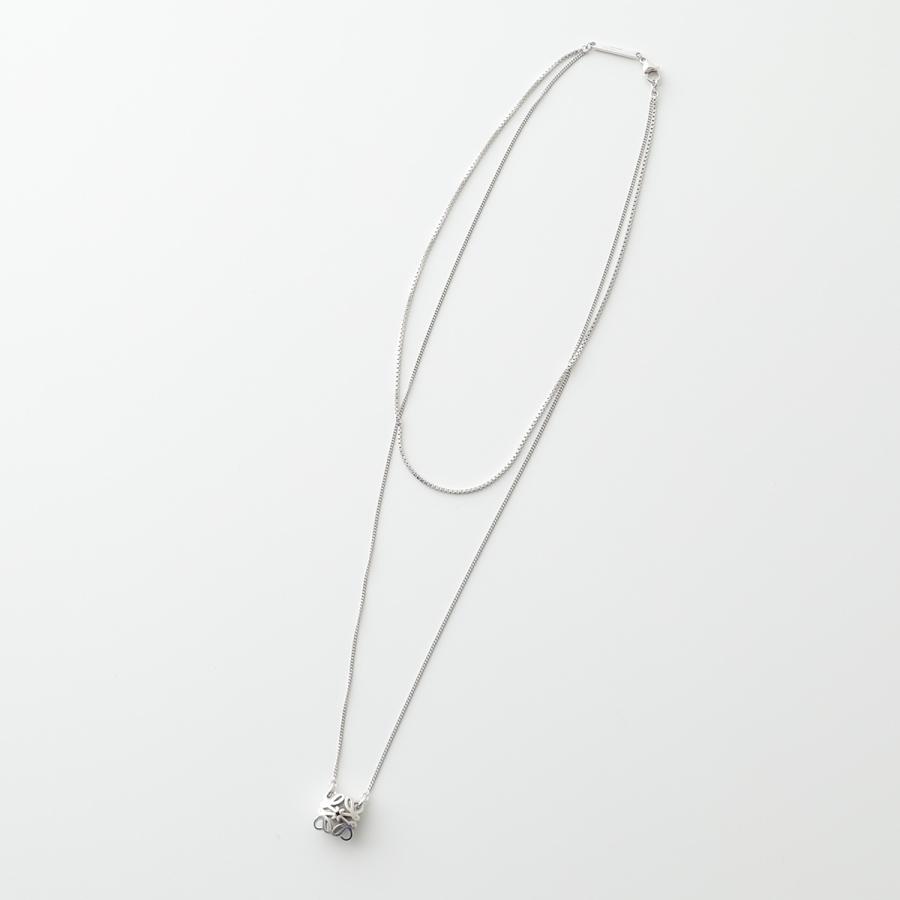 LOEWE ロエベ ネックレス BOMBE ANAGRAM ボンベ アナグラム J821241X32 レディース 2連 ペンダント アクセサリー 1160/SILVER | LOEWE | 05