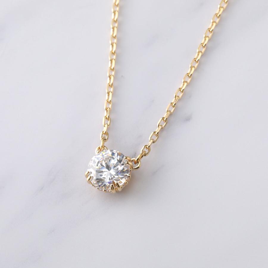 【美品】スワロフスキー stilla ネックレス イエローゴールド　一粒 SWAROVSKI（スワロフスキー） ネックレス Stilla スティラ 5636706