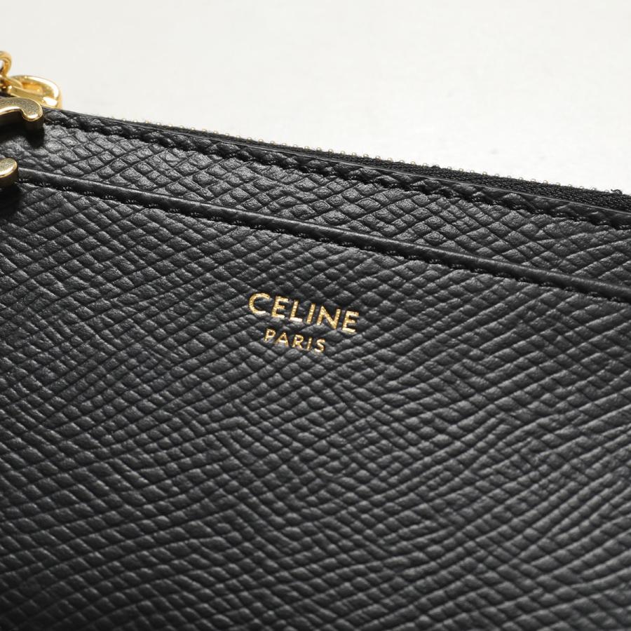 【極美品】CELINE ラウンドケース　トリオンフ　モノグラム　小銭入れ セリーヌ/カードケース/カードホルダー トリオンフ/タン(ダーク