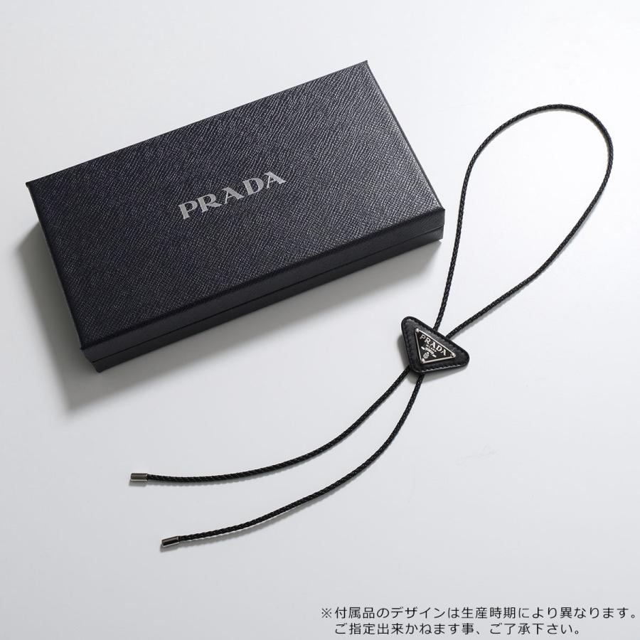 PRADA プラダ　トライアングル ネックレス ブラック プラダ(PRADA)プラダ ミニトライアングルペンダント付 ネックレス