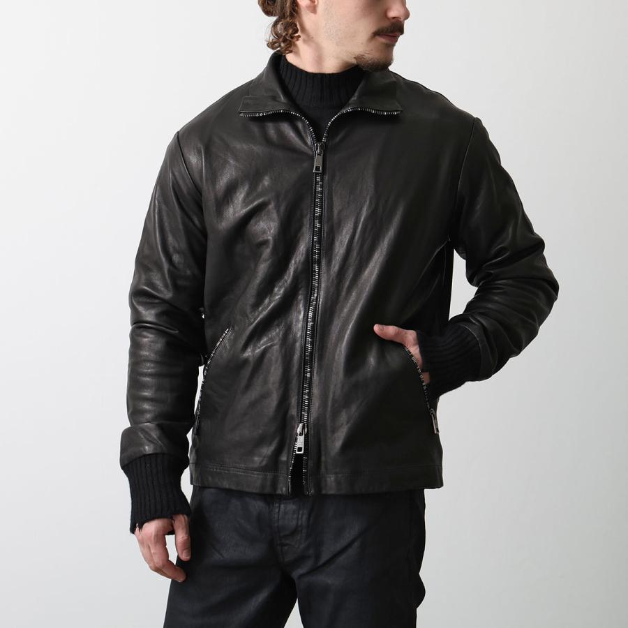 GIORGIO BRATO ジョルジオ ブラート レザージャケット GU25F22094VL メンズ シングルライダース スタンドカラー ジップアップ neroの画像