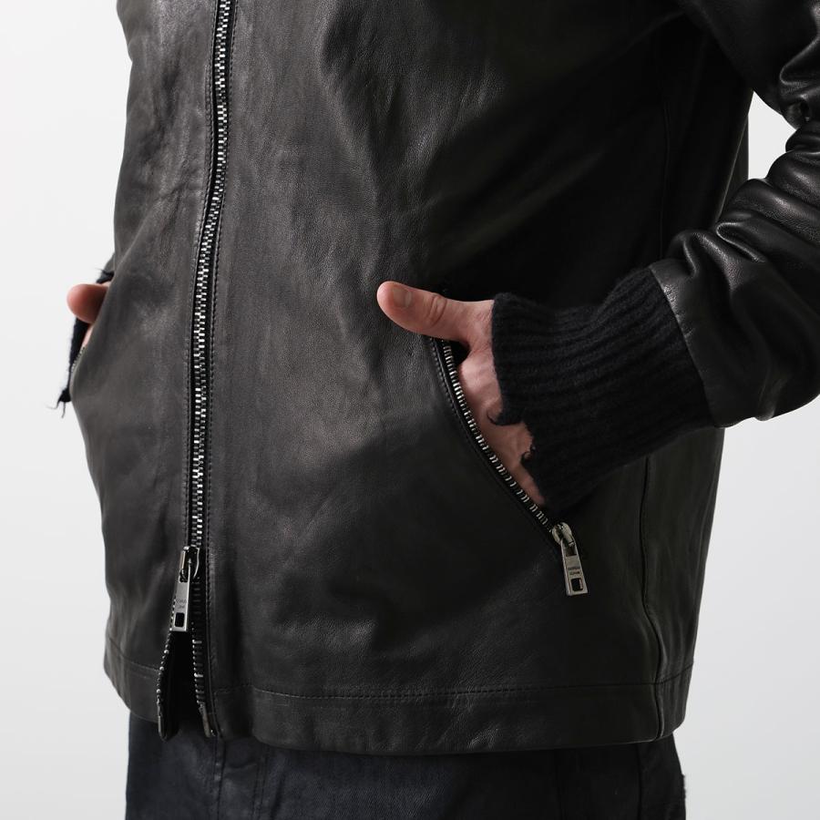 GIORGIO BRATO ジョルジオ ブラート レザージャケット GU25F22094VL メンズ シングルライダース スタンドカラー ジップアップ neroの画像