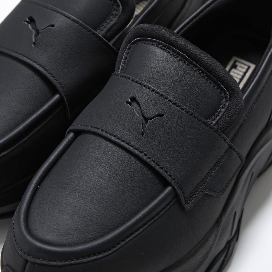 【値下げ】PUMA ブラック ローファー 厚底 PUMA プーマ シューズ レディース スニーカー ローファー 厚底 PUMA