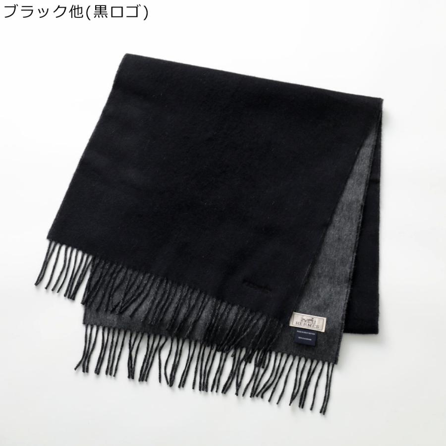 HERMES/エルメス カシミヤマフラー レクトヴェルソ　茶色　黒 HERMES（エルメス） マフラー 170×40 レクトヴェルソ Recto Verso