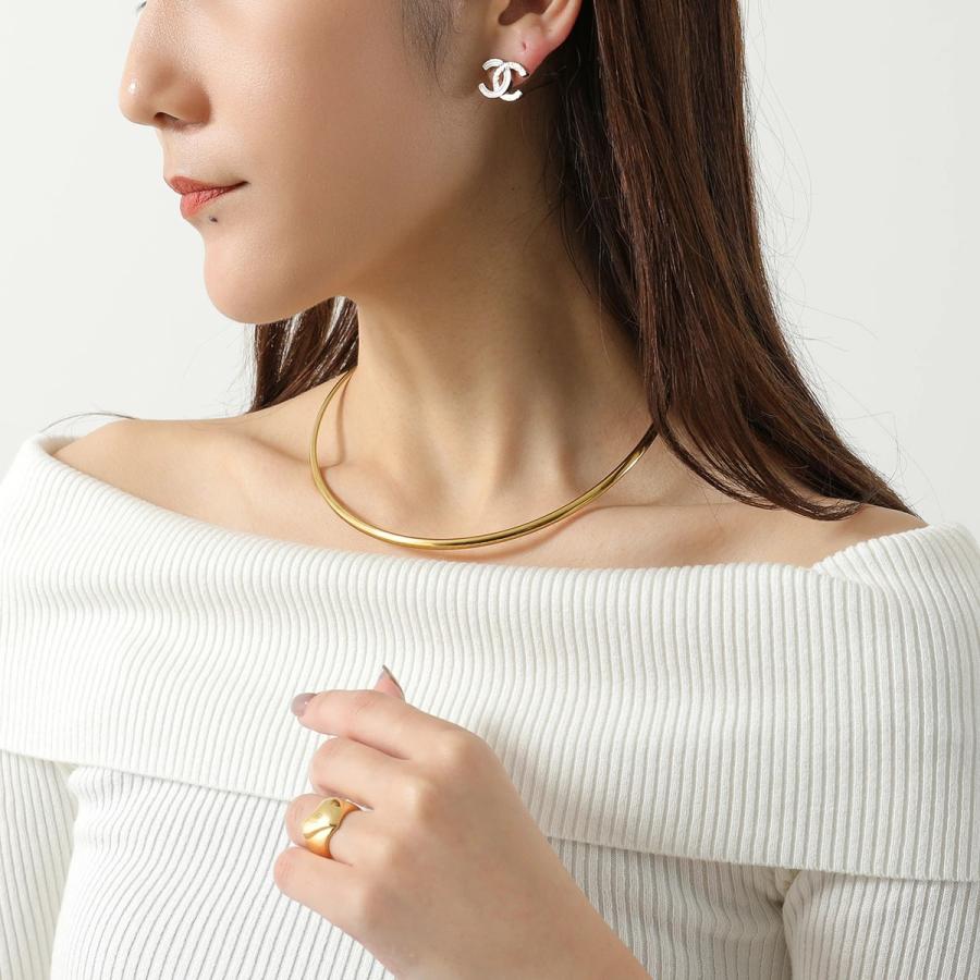CHANEL シャネル ピアス ABG904 B23001 レディース ココマーク CCマーク メタル スタッド U6120/ゴールド×ホワイトの画像