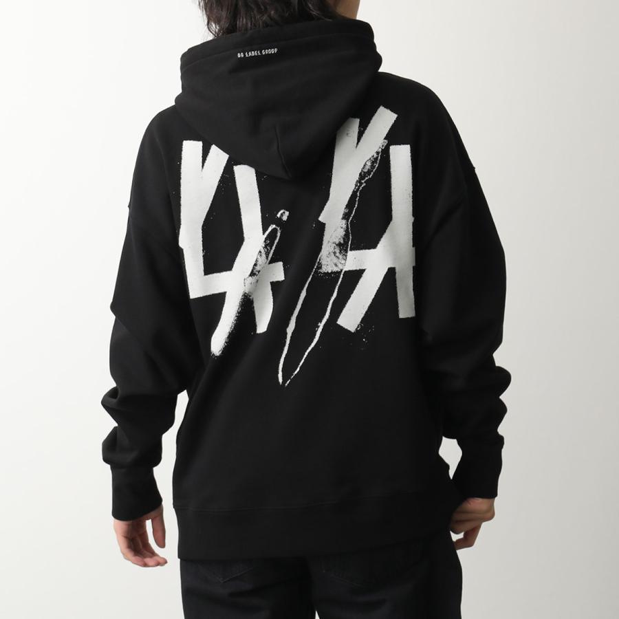 ACRONYM フード付きパーカー 黒 パーカー 「Alfred Alex」Rubber Logo Zip Hoodie/ラバーロゴ