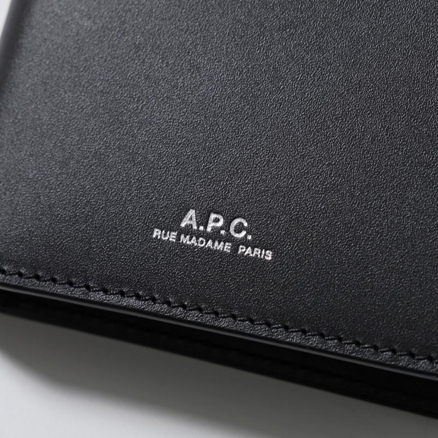 未使用　A.P.C アーペーセー レザー折り財布　ブラック　黒 A.P.C. 黒 レザー 三つ折り財布
