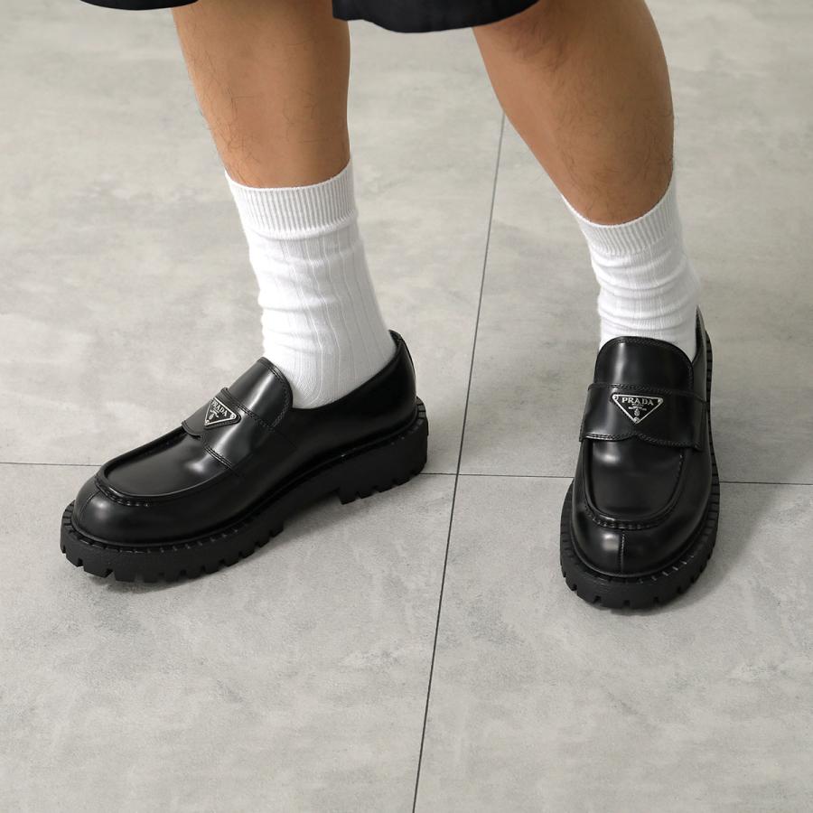 PRADA（プラダ） ローファー 2DE151 B4L メンズ レザー トライアングル
