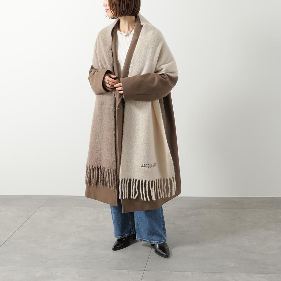 JACQUEMUS　ジャックムス　モヘヤ フリンジ マフラー　ストール　ブラウン JACQUEMUS（ジャックムス） マフラー Moisson ACU00574AOT4032