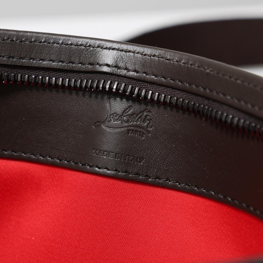 Christian Louboutin クリスチャンルブタン ショルダーバッグ FUNKY ファンキー 1265012 メンズ スウェード レザー スタッズ 鞄 7201/CAFE/GUN-METALの画像