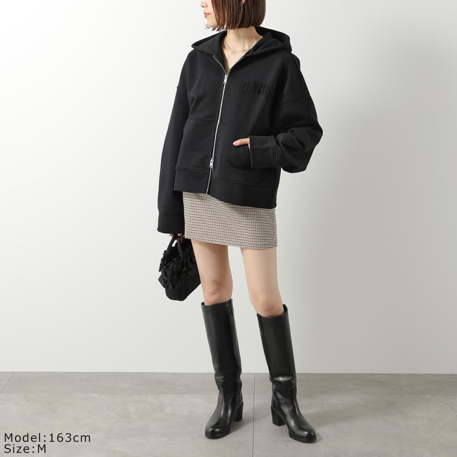 GANNI ジップパーカー GANNI（ガニー）の「【GANNI】OVERSIZED ZIP HOODIE（パーカー）」 - WEAR
