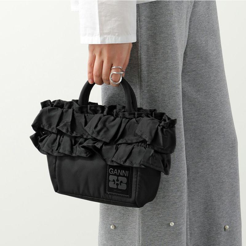 GANNI（ガニー） ハンドバッグ Mini Shopper Ruffle A7187 5972
