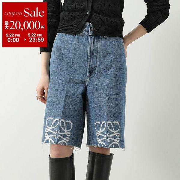 LOEWE デニムハーフパンツ　国内正規　ロエベ LOEWE（ロエベ） ハーフパンツ ANAGRAM SHORT JEANS アナグラム
