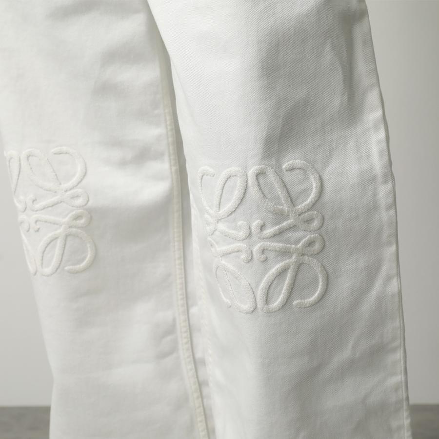LOEWE ロエベ ジーンズ ANAGRAM BAGGY アナグラム S616Y11X40 メンズ レディース デニムパンツ ワイド Gパン ジーパン 2100/WHITEの画像