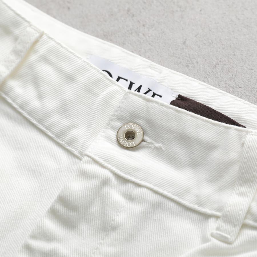 LOEWE ロエベ ジーンズ ANAGRAM BAGGY アナグラム S616Y11X40 メンズ レディース デニムパンツ ワイド Gパン ジーパン 2100/WHITEの画像