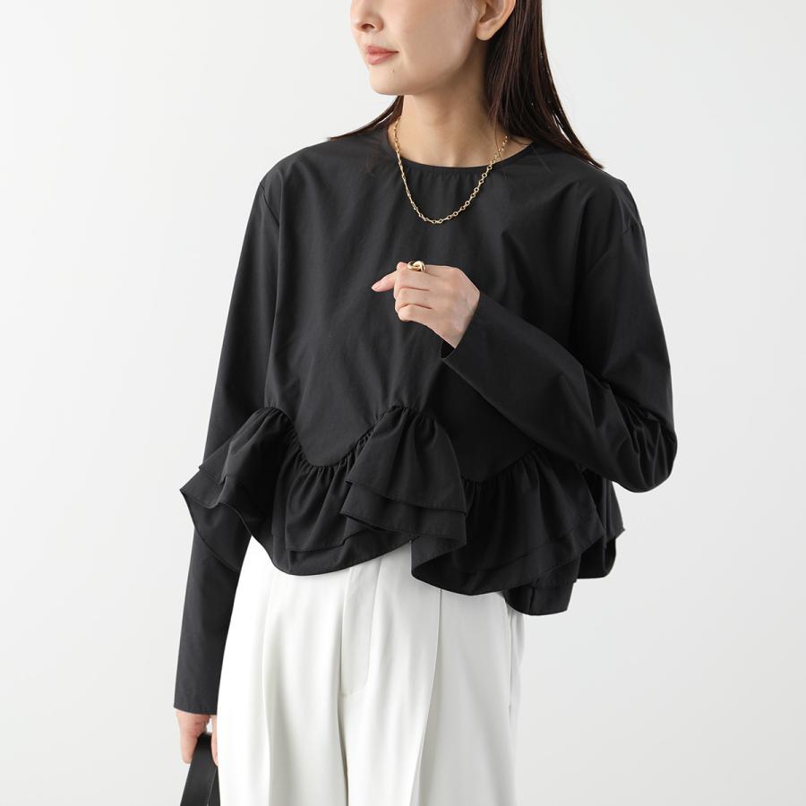 anana アナナ　裾フリルドッキングPO anana（アナナ） ブラウス a56-001 レディース フリル クルーネック
