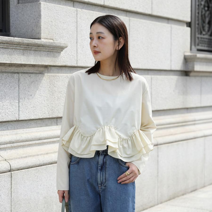 anana（アナナ） ブラウス a56-001 レディース フリル クルーネック