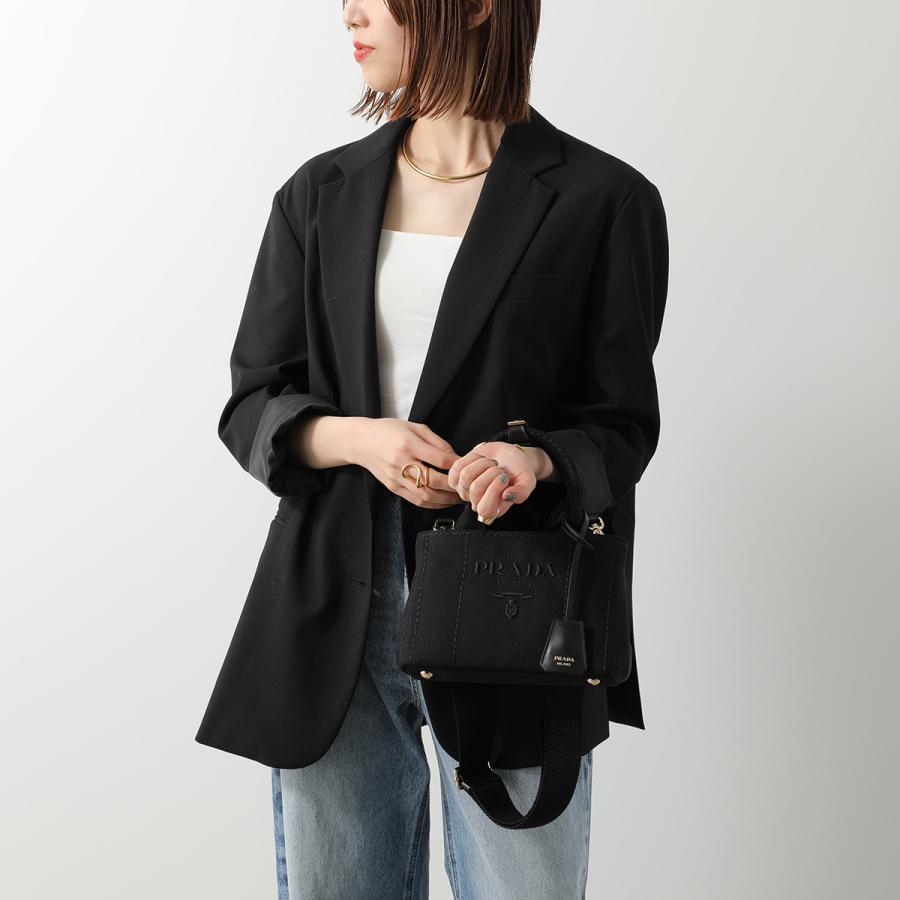 【美品】プラダ　PRADA カナパ　黒 CANAPA プラダ PRADA 2wayキャンバストートバッグ ブラック 黒