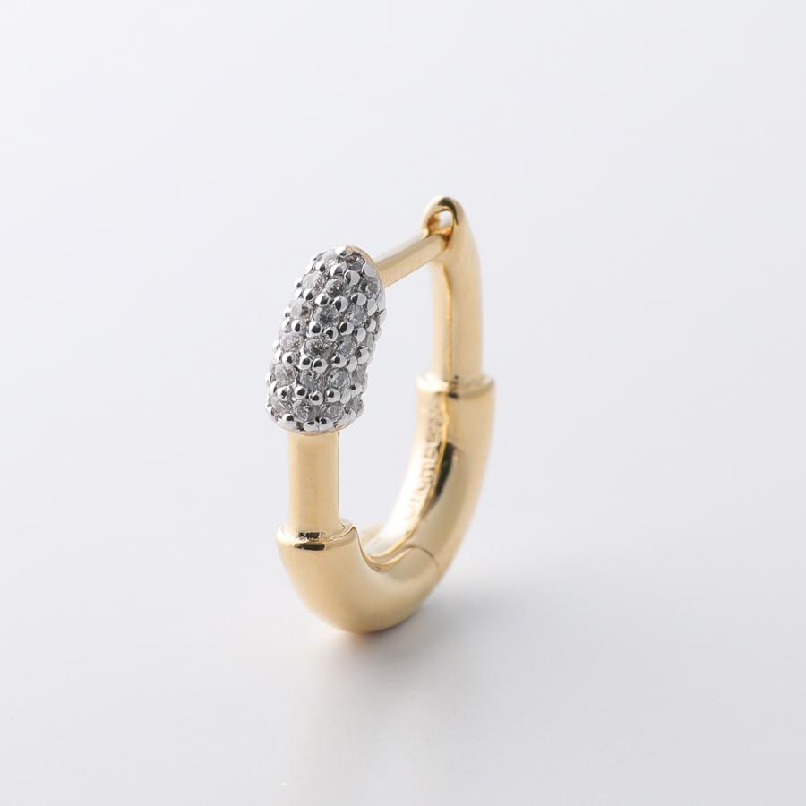 Otiumberg オティウムバーグ 片耳用 ダイヤモンド フープ ピアス Otiumberg オティウムバーグ フープピアス Small Pave Staple Hoop