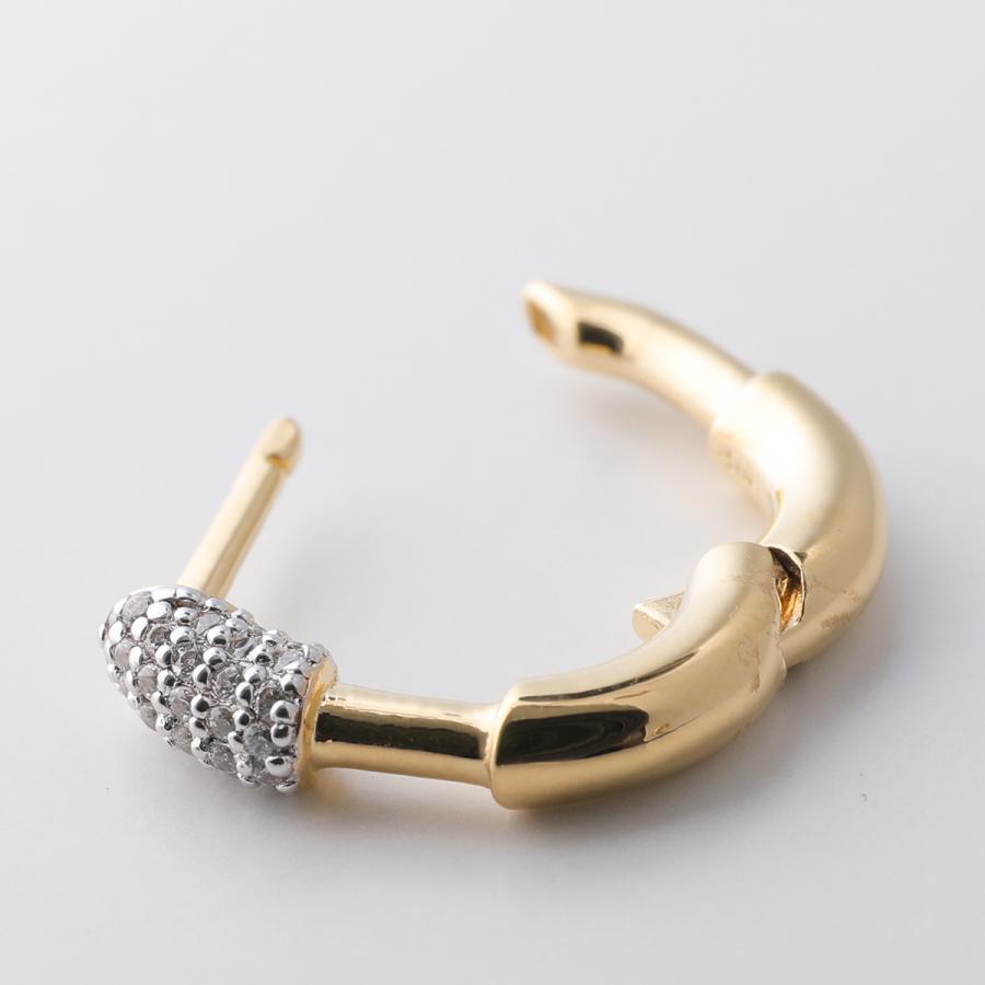 Otiumberg オティウムバーグ フープピアス Small Pave Staple Hoop