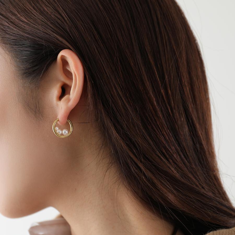Otiumberg オティウムバーグ フープピアス Trio Pearl Hoops OT0029