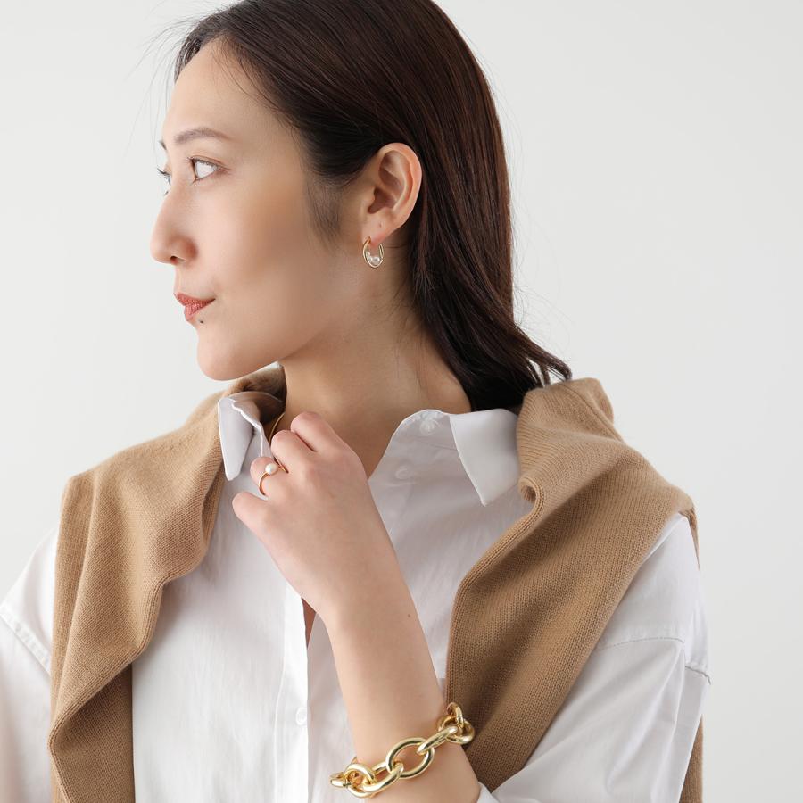 Otiumberg オティウムバーグ フープピアス Trio Pearl Hoops OT0029-2585 レディース パール アクセサリー silver925 14Kゴールドヴェルメイユ ゴールドの画像
