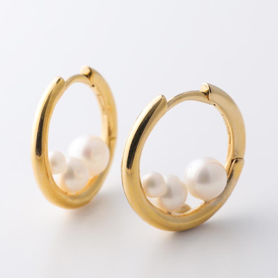 Otiumberg オティウムバーグ フープピアス Trio Pearl Hoops OT0029-2585 レディース パール アクセサリー silver925 14Kゴールドヴェルメイユ ゴールドの画像