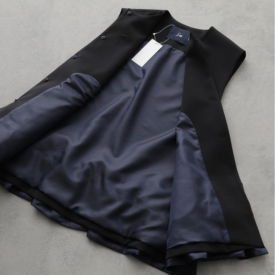 Sono（ソーノ） ベスト S256JV019 レディース ジレ ダブルフリル ノー