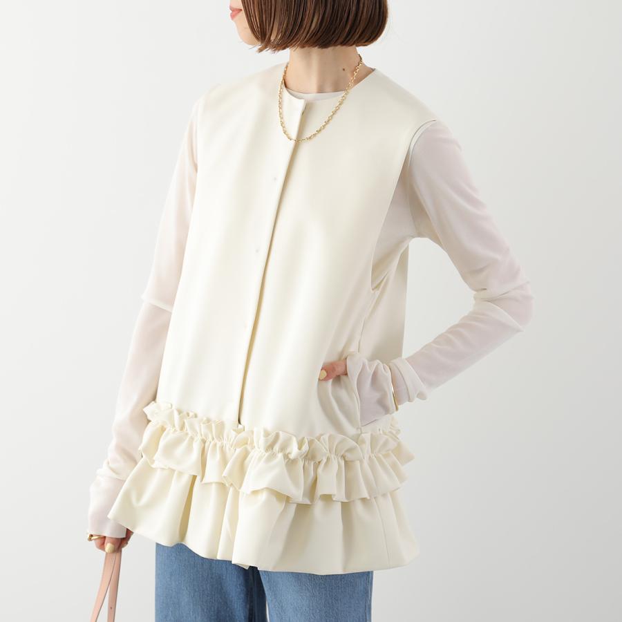 Sono（ソーノ） ベスト S256JV019 レディース ジレ ダブルフリル ノー