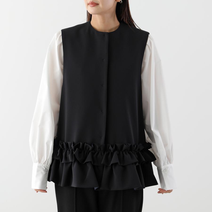 Sono（ソーノ） ベスト S256JV019 レディース ジレ ダブルフリル ノー