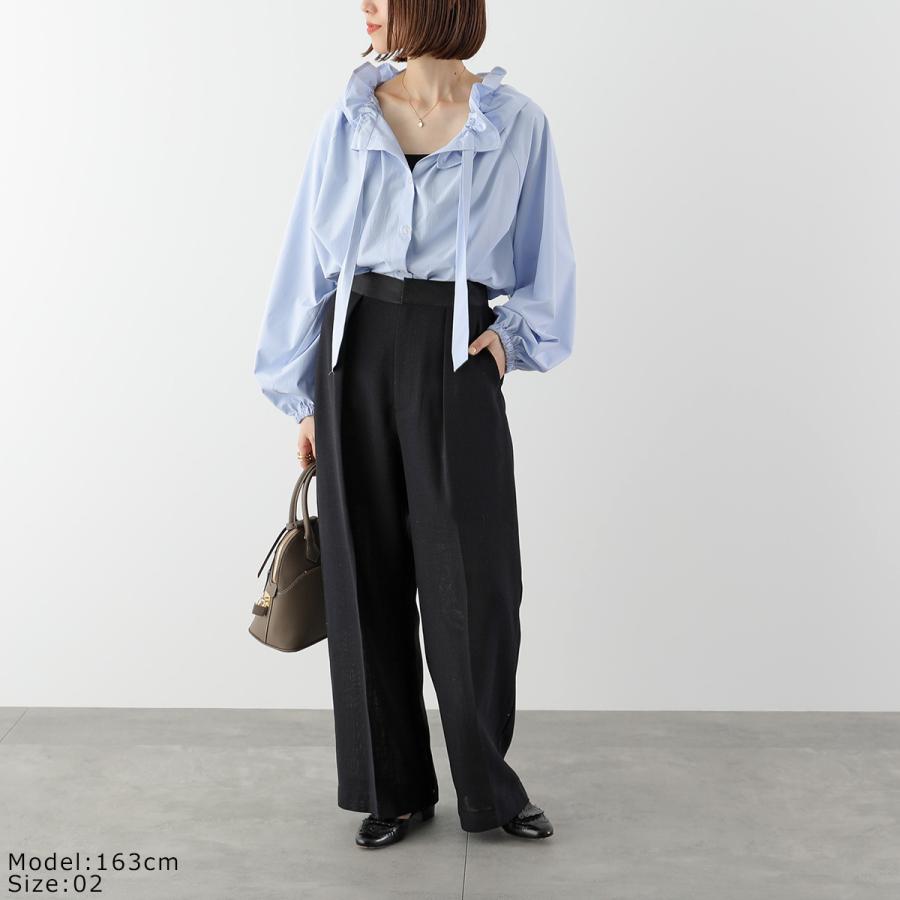 CLOCHE クロシェ タックパンツ 86004 レディース センタープレス ストレート ワイド イージーパンツ カラー2色_4