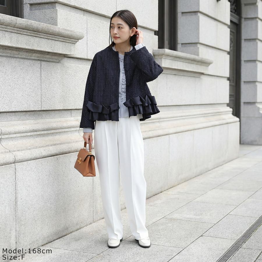 Sono（ソーノ） ツイードジャケット S256JV029 レディース フリル ラメ