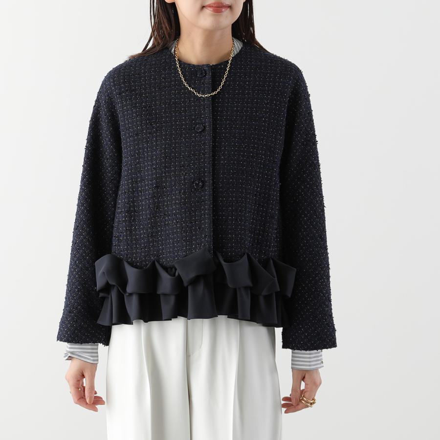 Sono（ソーノ） ツイードジャケット S256JV029 レディース フリル ラメ