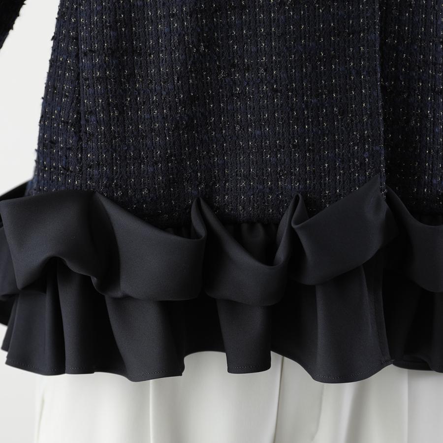 Sono（ソーノ） ツイードジャケット S256JV029 レディース フリル ラメ