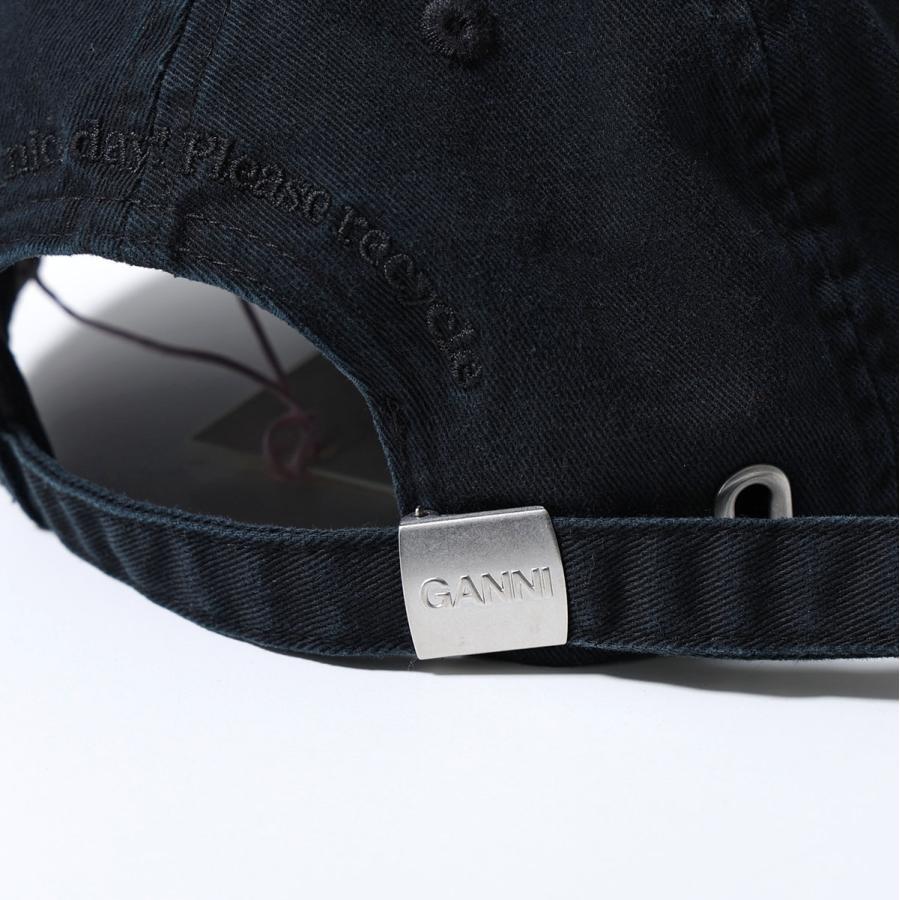 GANNI（ガニー） ベースボールキャップ Washed Cotton Canvas Cap Emb