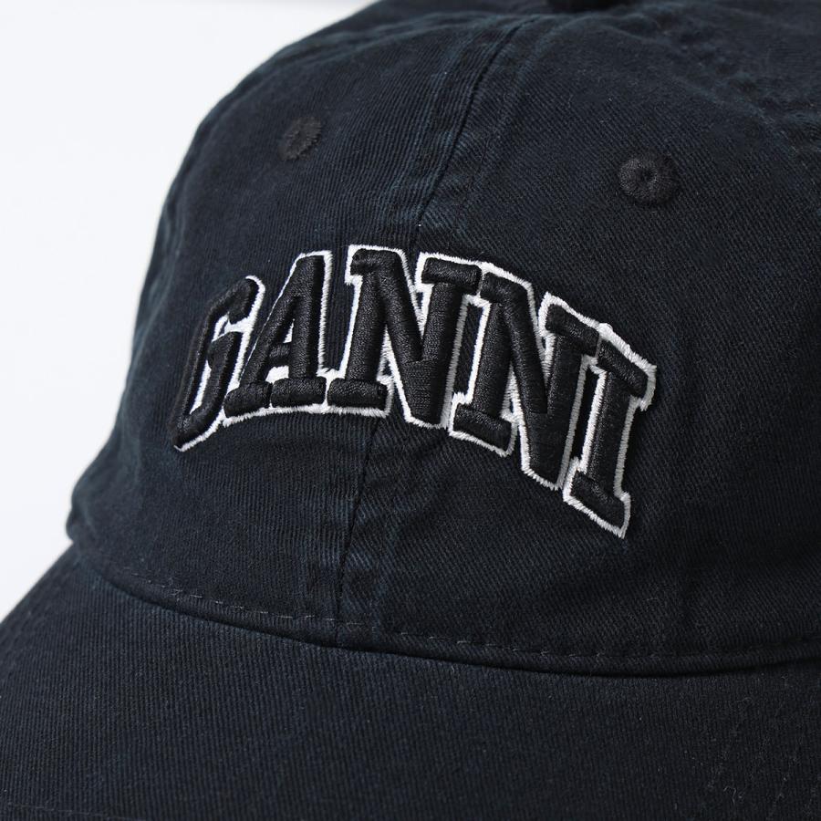 GANNI（ガニー） ベースボールキャップ Washed Cotton Canvas Cap Emb