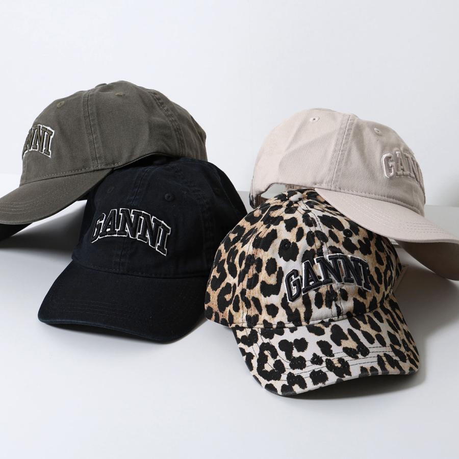 GANNI（ガニー） ベースボールキャップ Washed Cotton Canvas Cap Emb