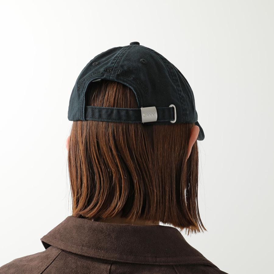 GANNI（ガニー） ベースボールキャップ Washed Cotton Canvas Cap Emb
