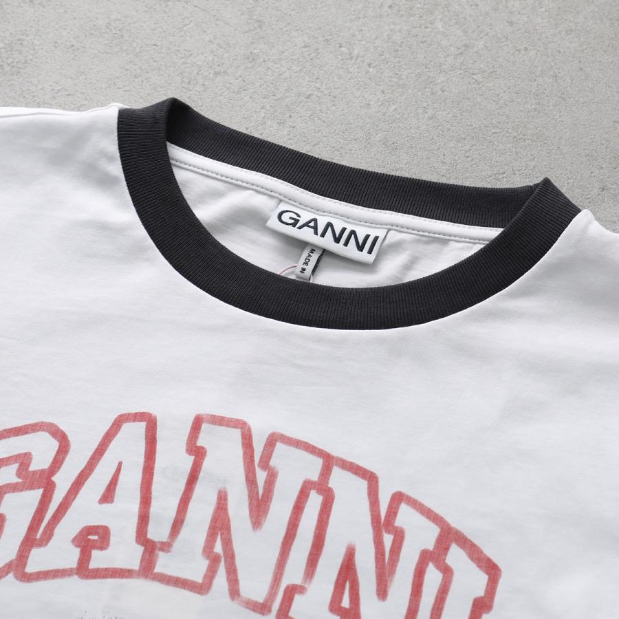 GANNI（ガニー） Tシャツ Basic Cotton Jersey Margot Kitty Print