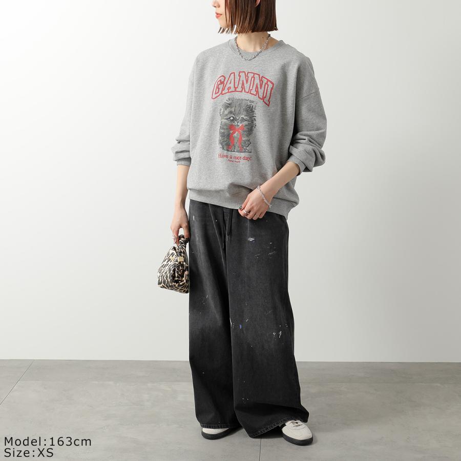 GANNI（ガニー） スウェット Isoli Crewneck Margot Kitty Print