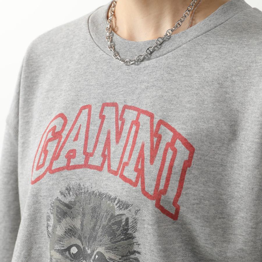GANNI（ガニー） スウェット Isoli Crewneck Margot Kitty Print