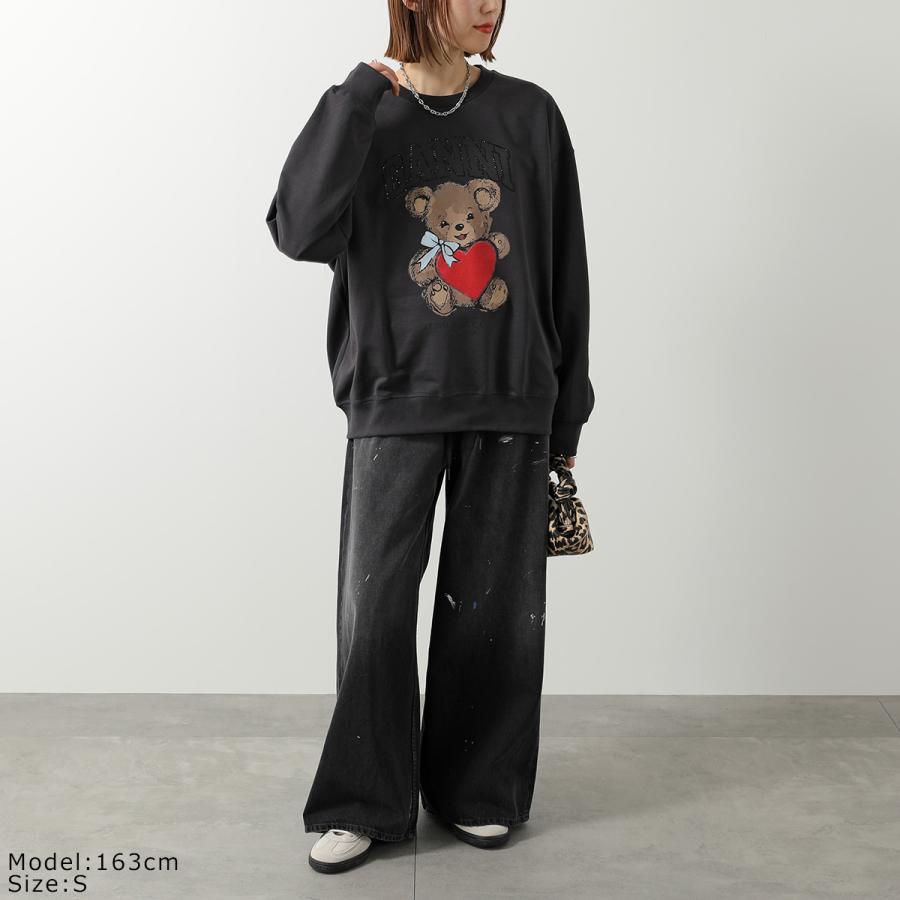 GANNI（ガニー） スウェット Isoli Crewneck Bear with Rhinestone