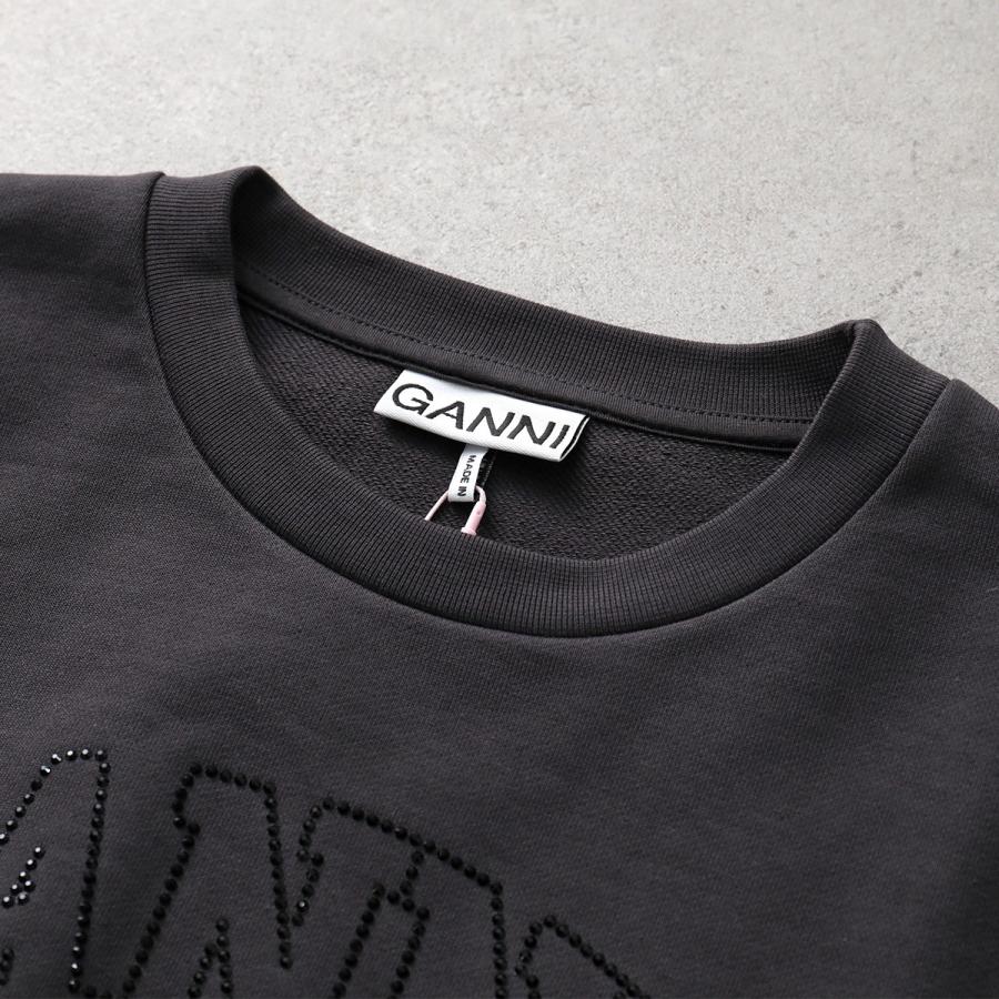 GANNI（ガニー） スウェット Isoli Crewneck Bear with Rhinestone