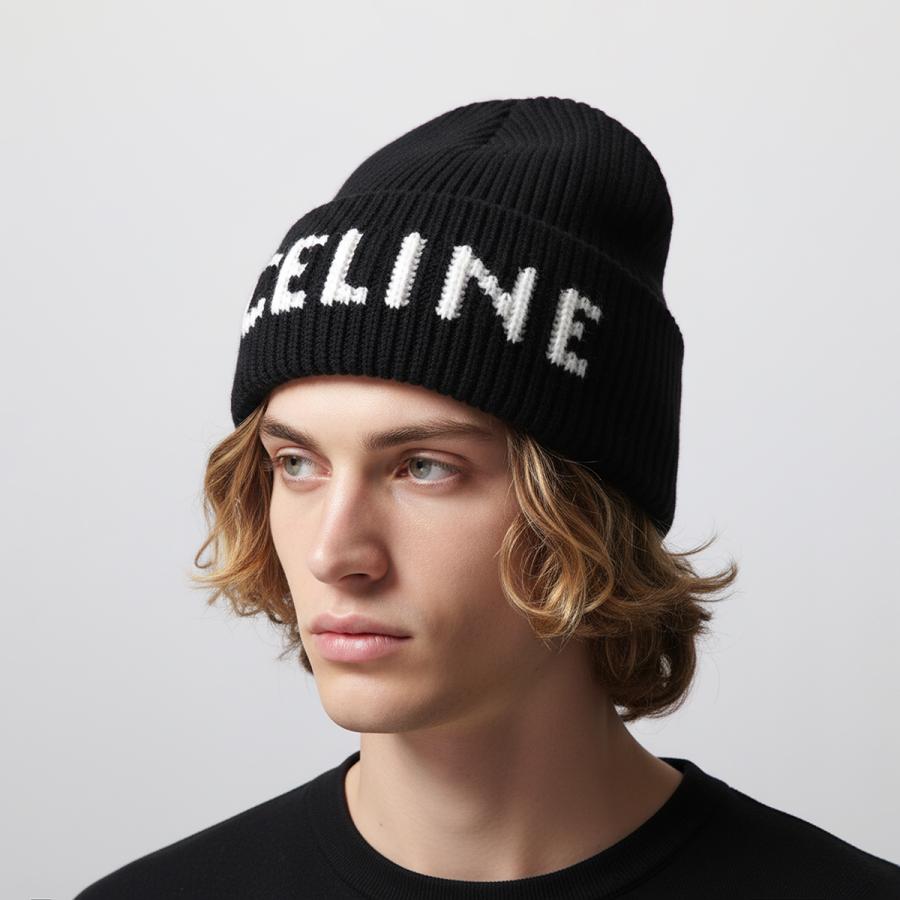 CELINE（セリーヌ） ニット帽 AA0H92I93.38AO メンズ カシミヤ混ウール