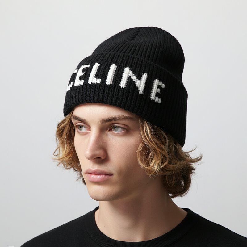 CELINE（セリーヌ） ニット帽 AA0H92I93.38AO メンズ カシミヤ混ウール