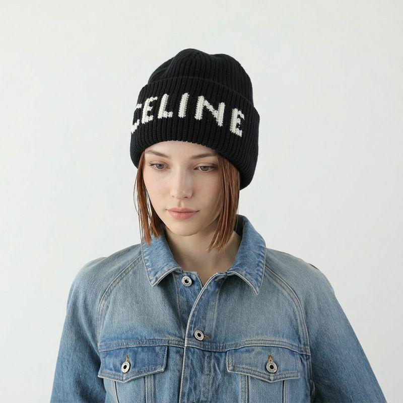 CELINE（セリーヌ） ニット帽 AA0H92I93.38AO レディース カシミヤ混