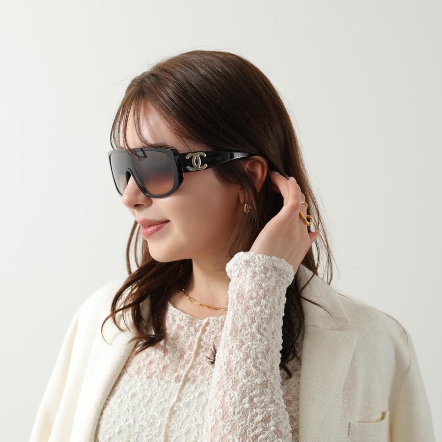 CHANEL シャネル ココマーク付きシールドサングラス CHANEL（シャネル） サングラス 5495 レディース シールド型 セル