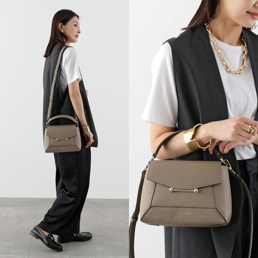 ■極美品■ STRATHBERRY ストラスベリー レザー ワンハンドル ショルダーバッグ ハンドバッグ 肩掛け レディース ベージュ系 BN6505 STRATHBERRY ストラスベリー ハンドバッグ MOSAIC NANO モザイク ナノ
