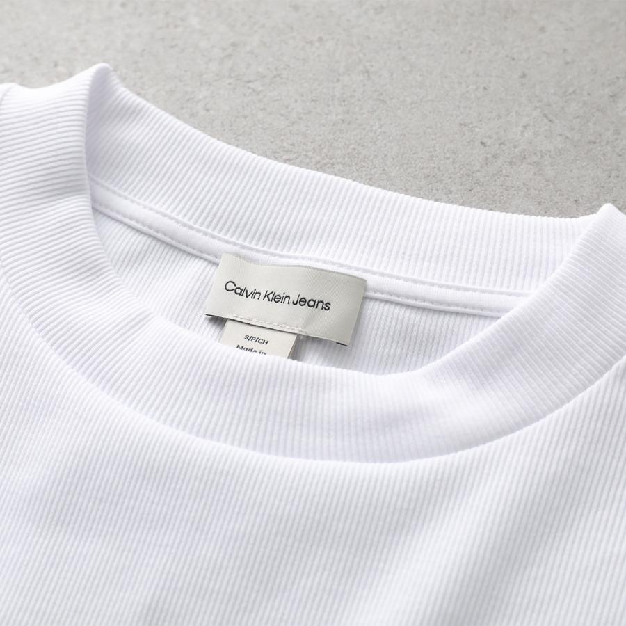 CALVIN KLEIN JEANS カルバンクライン ジーンズ Tシャツ A- MONOGRAM BABY TEE LV047AB802 レディース 半袖 リブ カットソー ロゴT カラー3色の画像