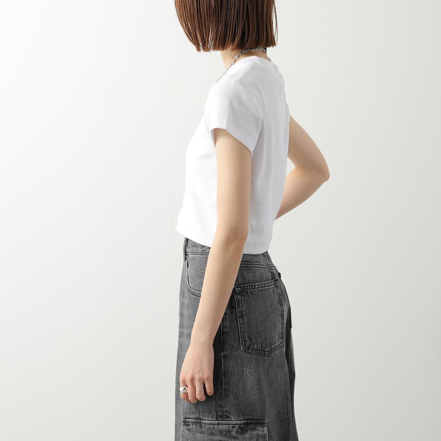 CALVIN KLEIN JEANS カルバンクライン ジーンズ Tシャツ A- MONOGRAM BABY TEE LV047AB802 レディース 半袖 リブ カットソー ロゴT カラー3色の画像
